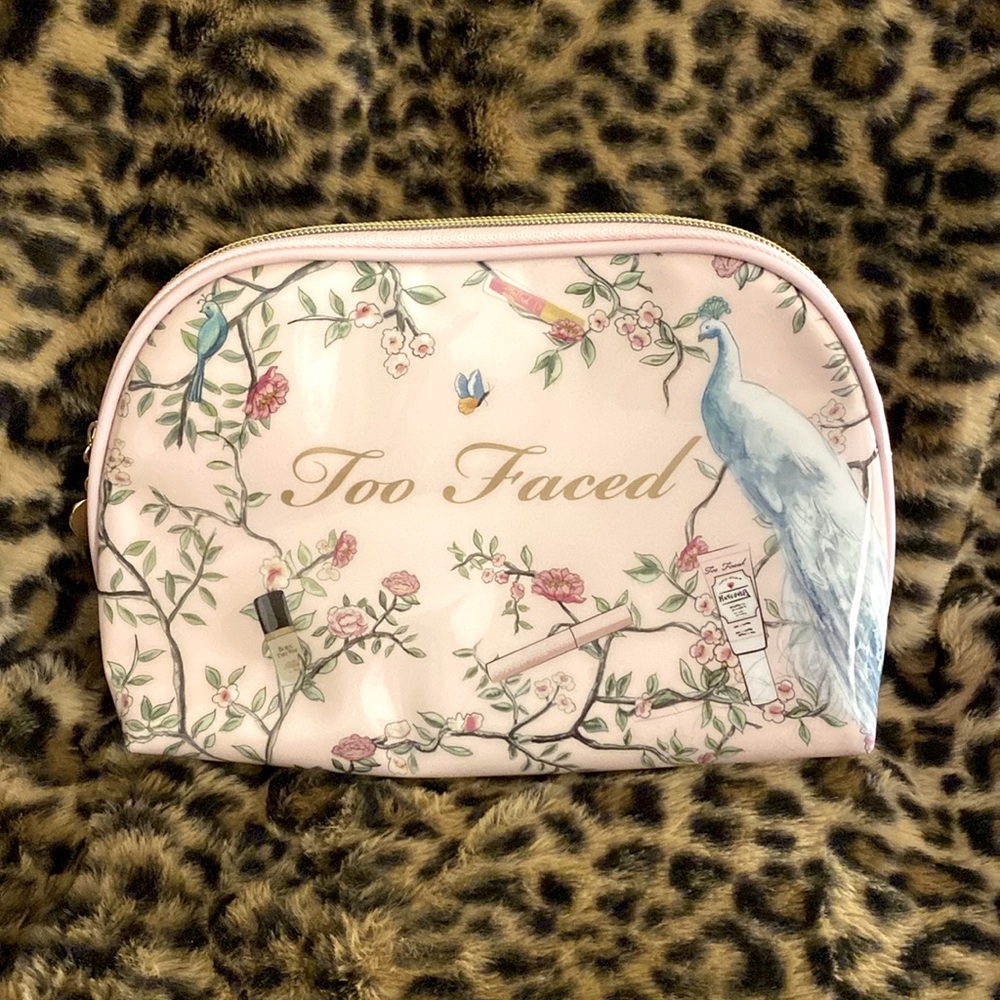 Brand New Too Faced chic makeup bag